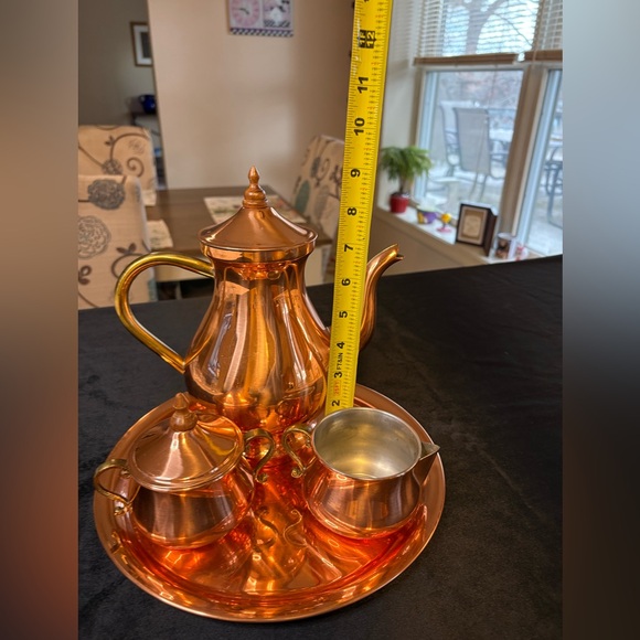 VTG Portugal Copper Coffee Or Teapot Set - Picture 11 of 12